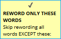 reword only these words