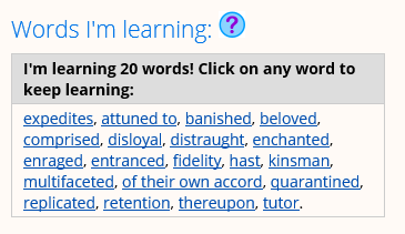 words I'm learning screenshot